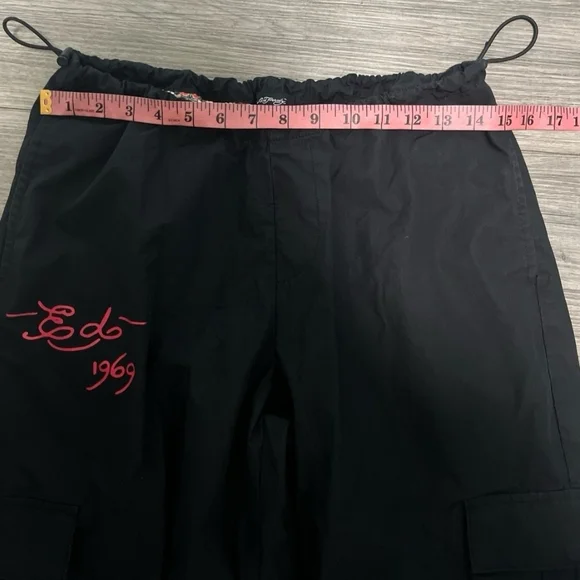 Ed Hardy Black Cargo Pants with Red and Green Accents - Picture 8 of 9